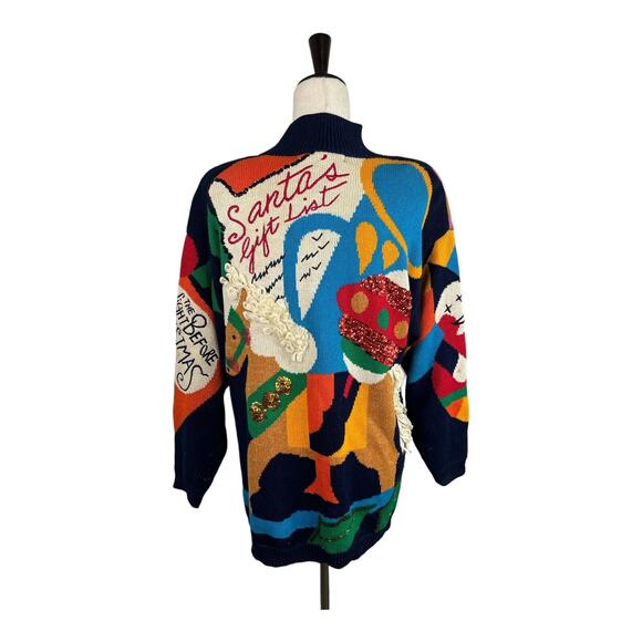 Vintage I.B. Diffusion Sport Christmas Tunic Sweater Size M - Picture 2 of 3